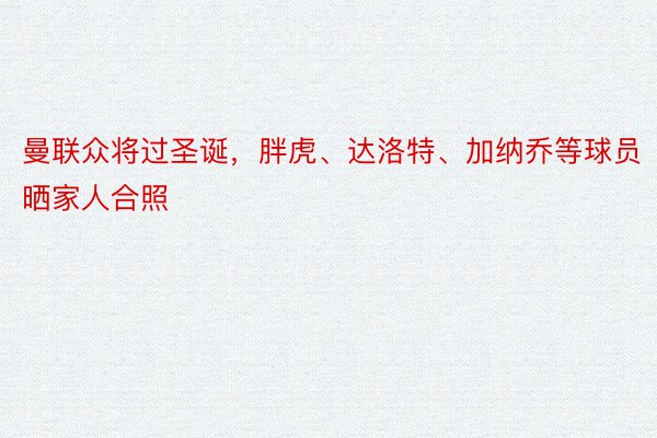 曼联众将过圣诞，胖虎、达洛特、加纳乔等球员晒家人合照